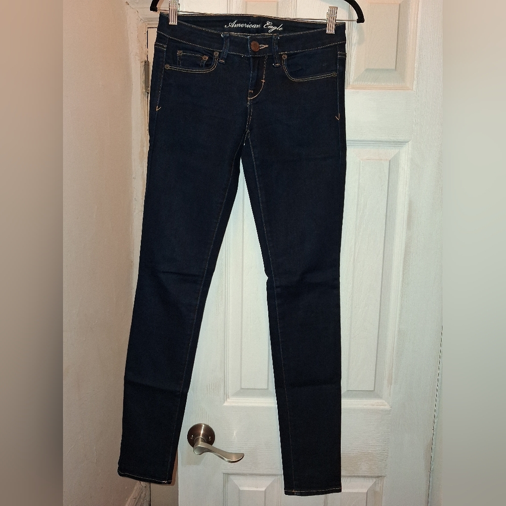American Eagle Outfitters Dark Indigo Stretch Skinny Jeans